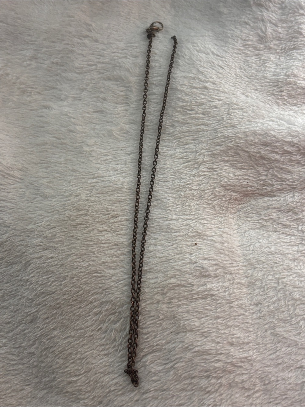 Necklace Chain on Fabric